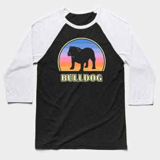 Bulldog Vintage Sunset Dog Baseball T-Shirt
